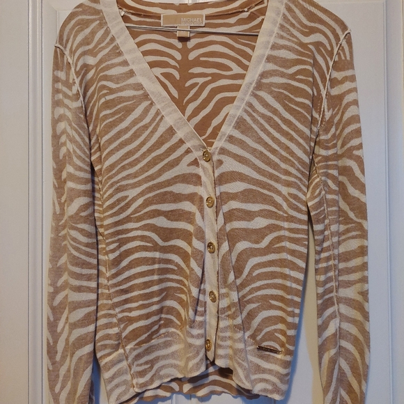 Michael Kors zebra print cardigan XS - Picture 1 of 2